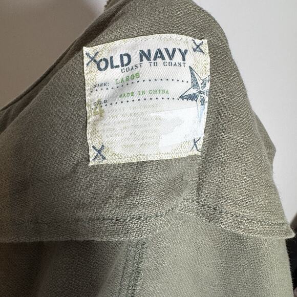 Old Navy Womens Sz Large Three Button Jacket Coast to Coast Military Green - Picture 7 of 8